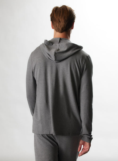 "Viscose / Elastane Fleece hoodie" - MAJESTIC FILATURES