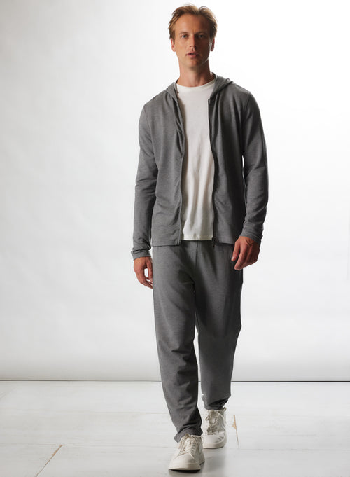 "Viscose / Elastane Fleece hoodie" - MAJESTIC FILATURES