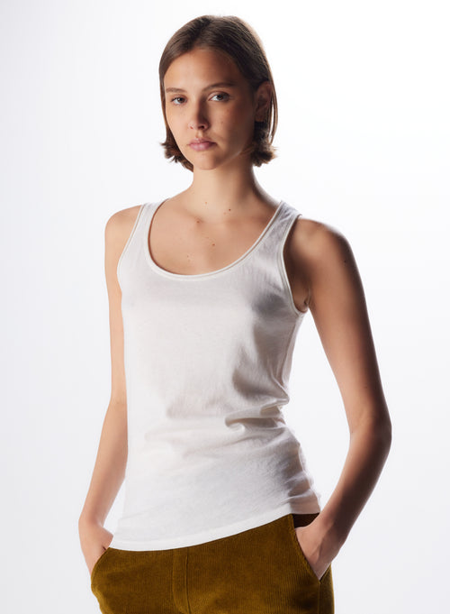 "Cotton / Cashmere Tank top" - MAJESTIC FILATURES