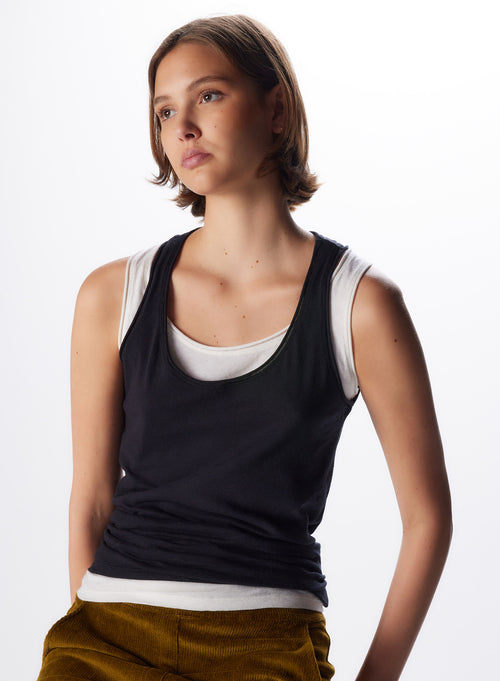 "Cotton / Cashmere Tank top" - MAJESTIC FILATURES