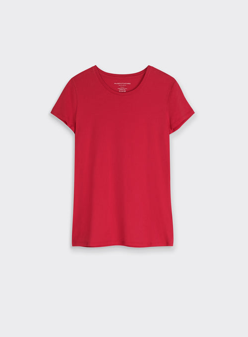 "Organic Cotton Short Sleeve Round Neck T-Shirt" - MAJESTIC FILATURES