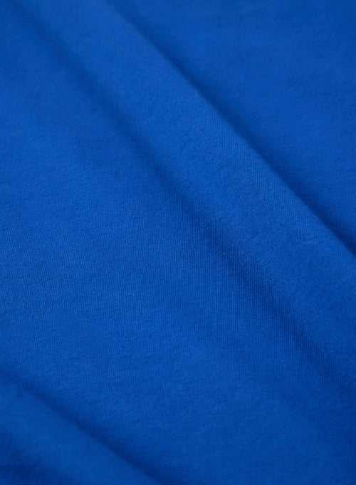 T-shirt Bleu roi Jamie Col Rond Manches Courtes en Coton organique - MAJESTIC FILATURES