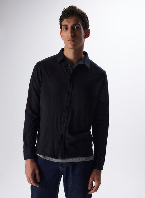 "Deluxe Cotton Long sleeve Shirt" - MAJESTIC FILATURES