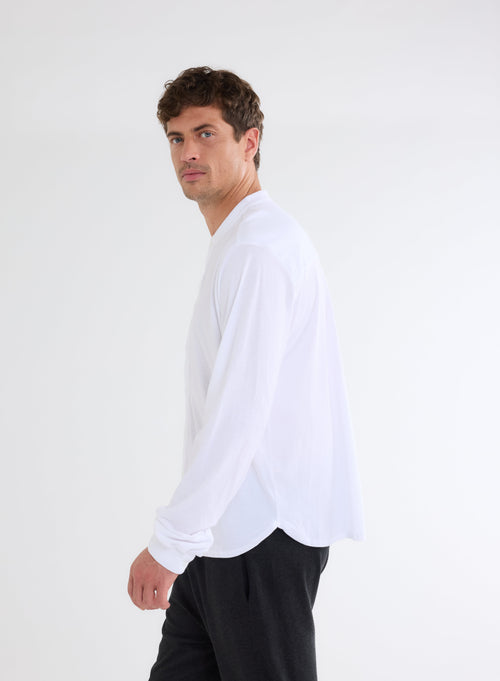 Chemise Blanche Manches Longues en 100% Coton organique - MAJESTIC FILATURES