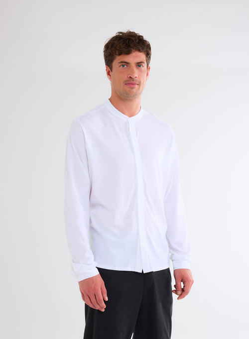 Chemise Blanche Manches Longues en 100% Coton organique - MAJESTIC FILATURES