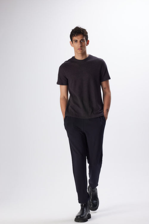 "Cotton / Cashmere double-sided Short Sleeve T-shirt" - MAJESTIC FILATURES