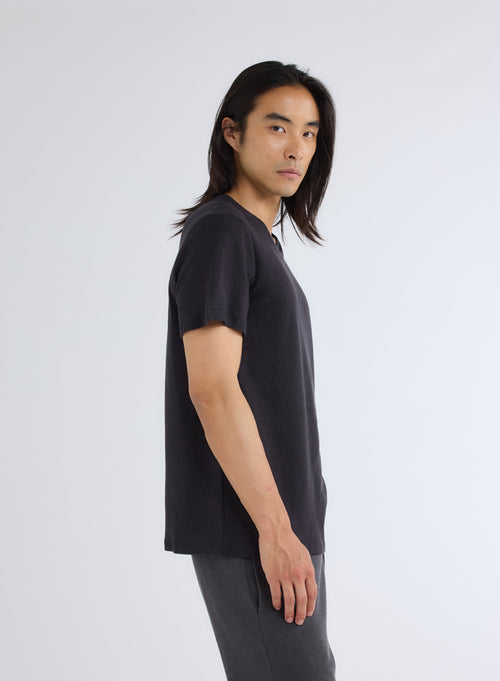 "Cotton / Cashmere double-sided Short Sleeve T-shirt" - MAJESTIC FILATURES