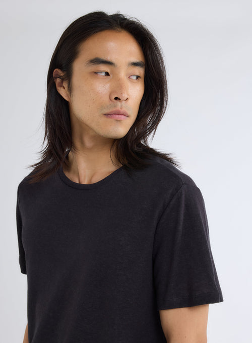 "Cotton / Cashmere double-sided Short Sleeve T-shirt" - MAJESTIC FILATURES