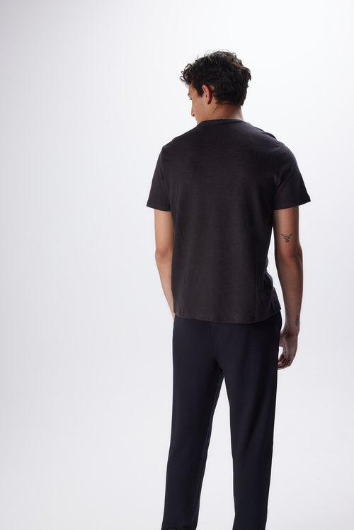 "Cotton / Cashmere double-sided Short Sleeve T-shirt" - MAJESTIC FILATURES