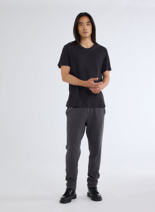 "Cotton / Cashmere double-sided Short Sleeve T-shirt" - MAJESTIC FILATURES