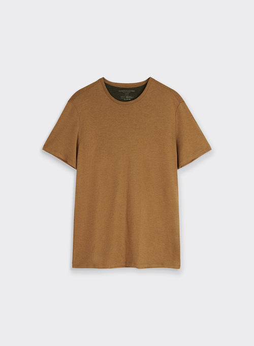 "Cotton / Cashmere double-sided Short Sleeve T-shirt" - MAJESTIC FILATURES