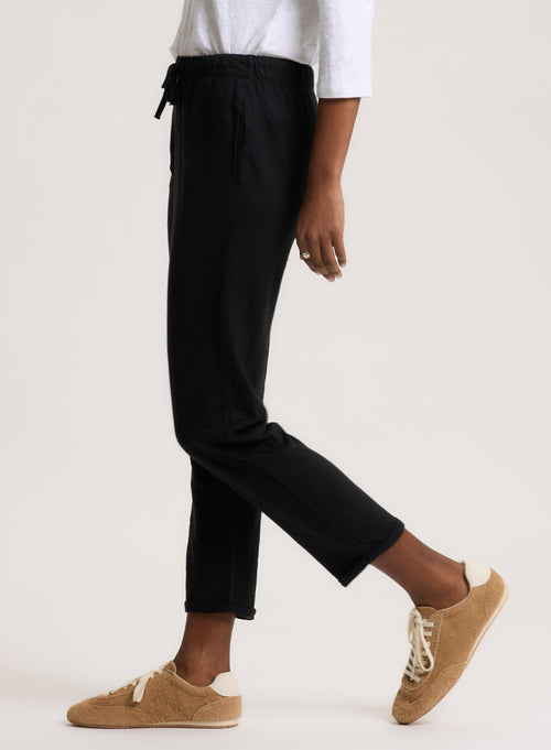 Black Linen Pants - MAJESTIC FILATURES