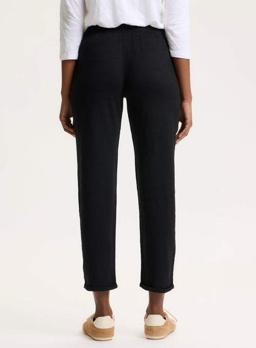 Black Linen Pants - MAJESTIC FILATURES