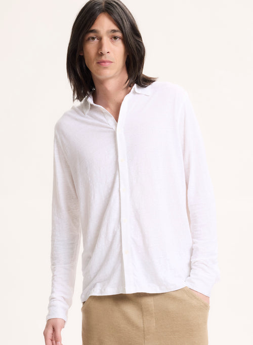 Camisa blanca de manga larga - MAJESTIC FILATURES