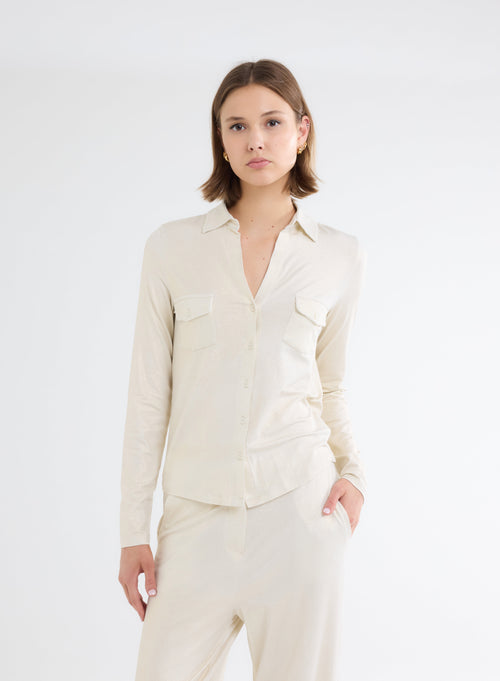 Chemise Blanc Manches Longues - MAJESTIC FILATURES