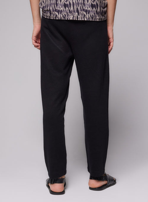 Pantalon Noir en Lin - MAJESTIC FILATURES