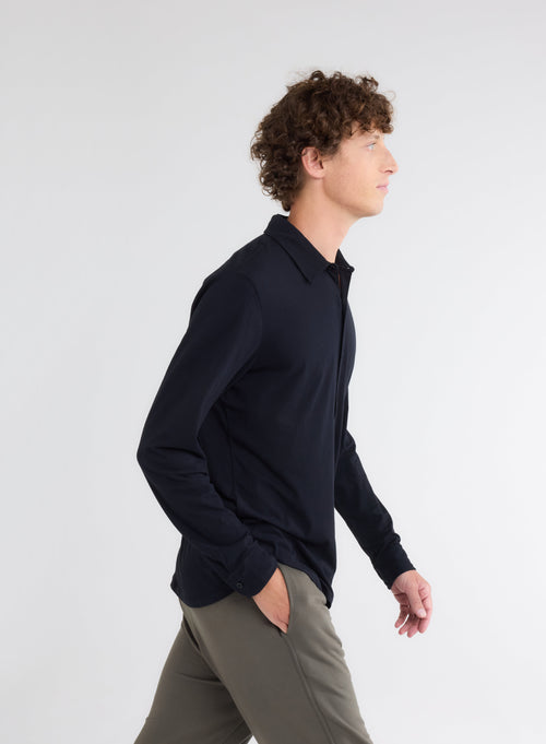 "Organic Cotton Long Sleeves Herman Shirt" - MAJESTIC FILATURES