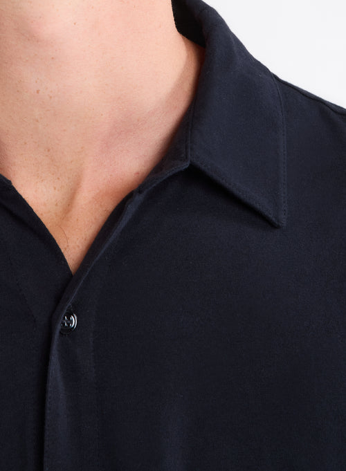 Chemise Noire Manches Longues - MAJESTIC FILATURES