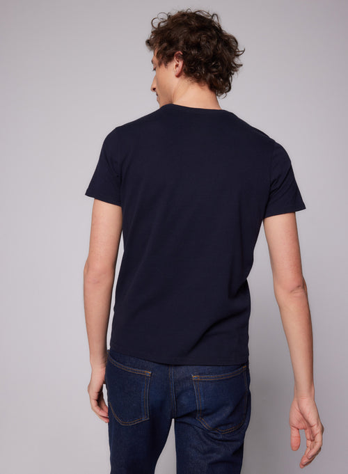 "Harold Cotton / Elastane short-sleeved round-neck T-shirt" - MAJESTIC FILATURES