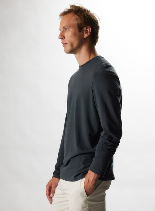 "Organic Cotton / Elastane hand-dyed T-shirt" - MAJESTIC FILATURES