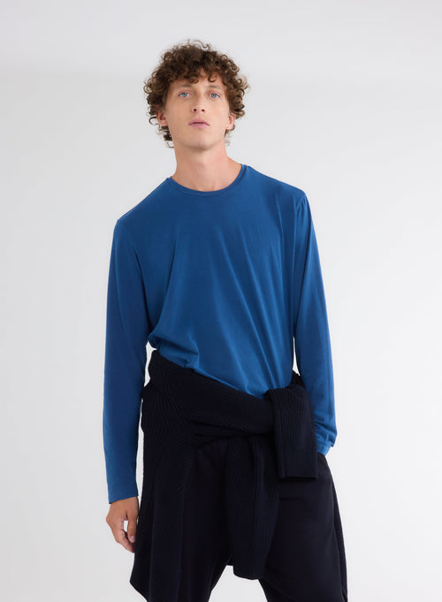 "Man - Henry hand dyed round neck t-shirt" - MAJESTIC FILATURES