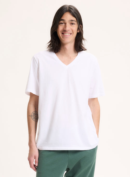 White Polo Collar Short Sleeves - MAJESTIC FILATURES