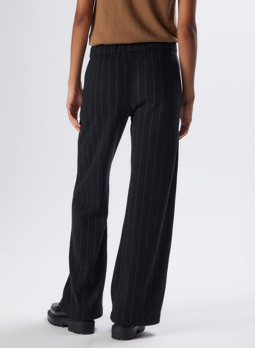 "Merino Wool / Cotton Straight Pants" - MAJESTIC FILATURES