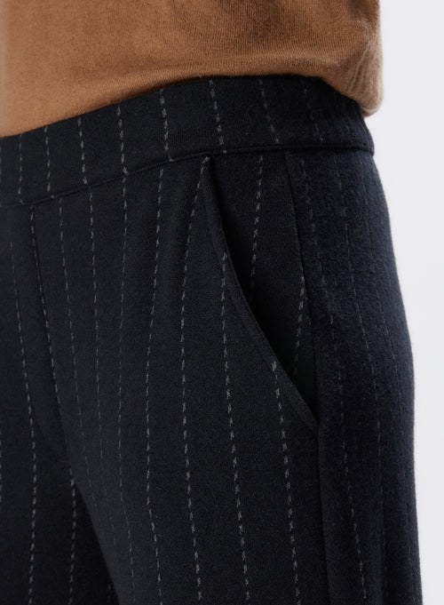 "Merino Wool / Cotton Straight Pants" - MAJESTIC FILATURES