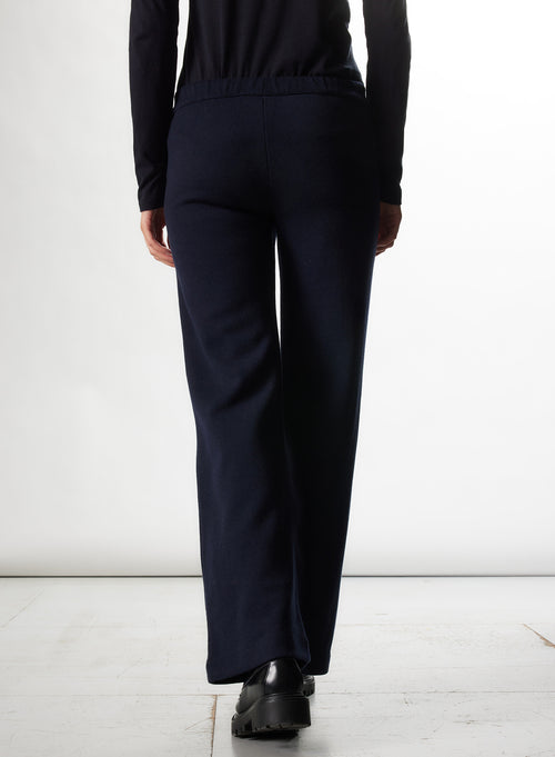 "Merino Wool / Cotton Straight Pants" - MAJESTIC FILATURES