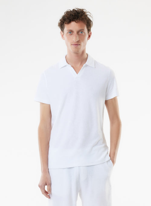 Polo Blanc Manches Courtes en Coton organique, Modal - MAJESTIC FILATURES