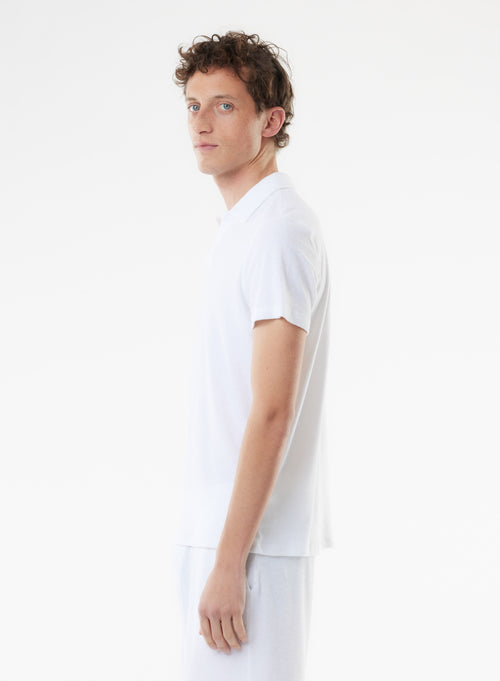 Polo Blanc Manches Courtes en Coton organique, Modal - MAJESTIC FILATURES