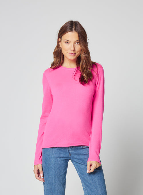 "Cashmere round neck t-shirt" - MAJESTIC FILATURES