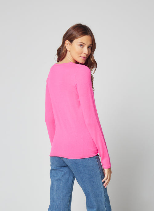 "Cashmere round neck t-shirt" - MAJESTIC FILATURES