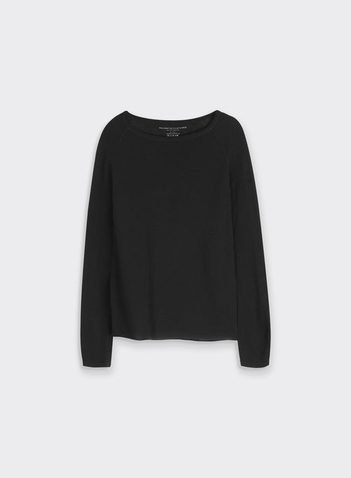 "Long Sleeve Cashmere Boatneck T-Shirt" - MAJESTIC FILATURES