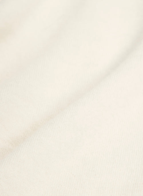 White round-neck tee shirt with elbow sleeves - MAJESTIC FILATURES