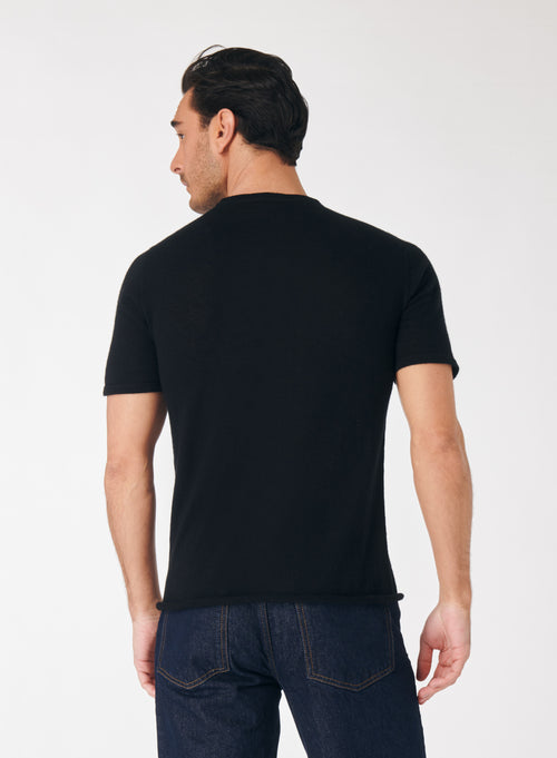 "Cashmere short sleeve round neck t-shirt" - MAJESTIC FILATURES