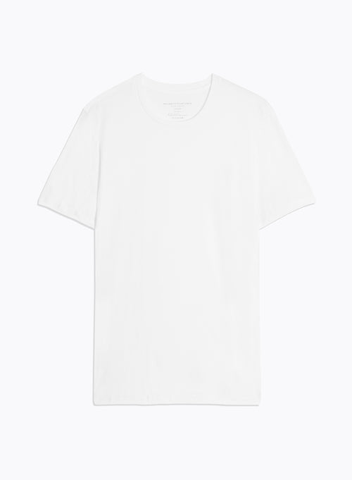 "Lyocell / Organic Cotton Short Sleeve Round Neck T-Shirt" - MAJESTIC FILATURES