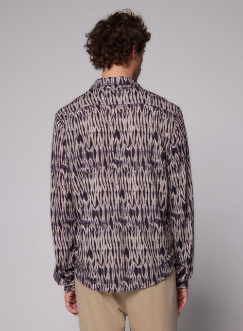 "Long Sleeve Shirt in Linen / Elastane" - MAJESTIC FILATURES