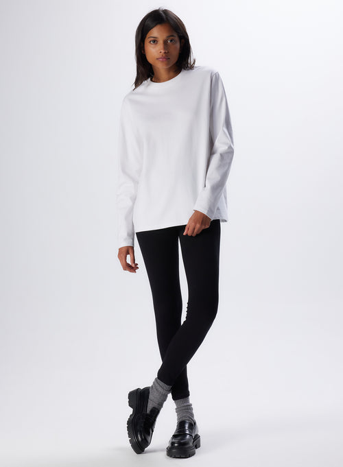 Black Organic Cotton Oversized T-Shirt WOMEN|Majestic Filatures - MAJESTIC FILATURES