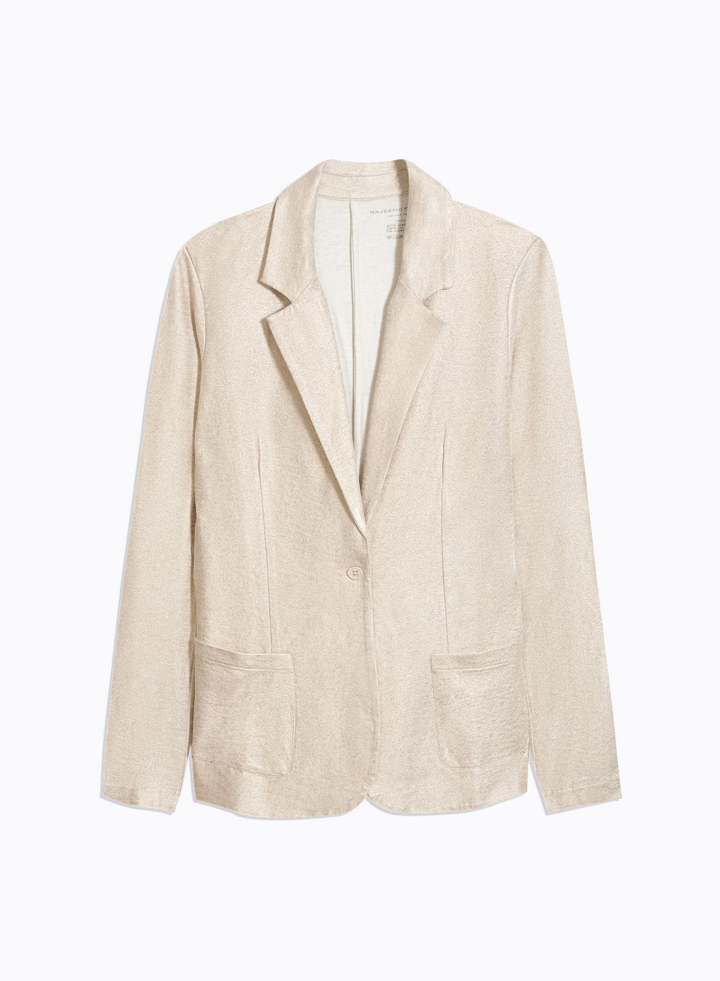 Veste Blanche Manches Longues en Viscose Lin Elasthanne FEMME Majestic Filatures MAJESTIC FILATURES