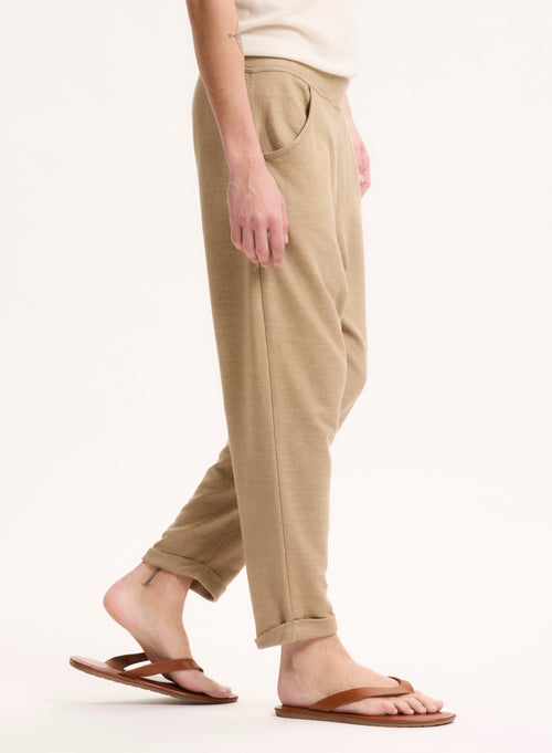 Beige Linen / Organic Cotton Pants - MAJESTIC FILATURES