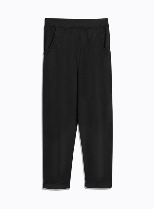 Pantalon Noir en Lin / Coton Organique - MAJESTIC FILATURES