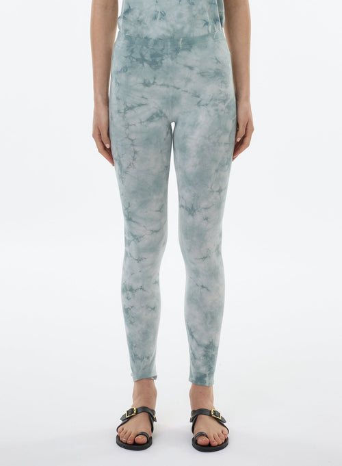 Pantalon Bleu en Coton organique / Elasthanne - MAJESTIC FILATURES