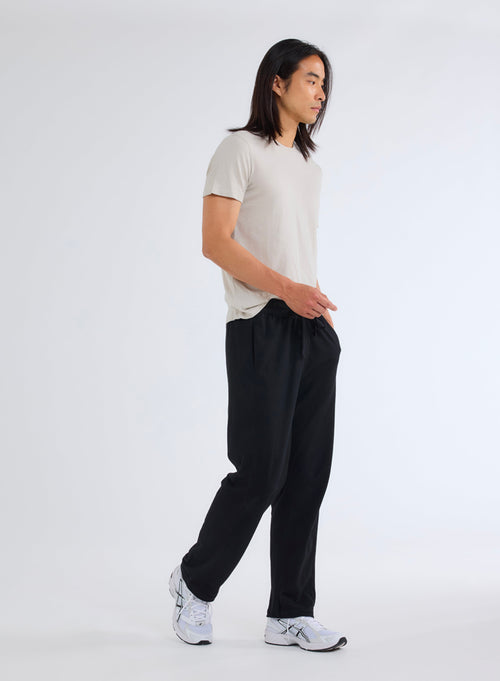 Pantalon Noir en Coton Organique - MAJESTIC FILATURES