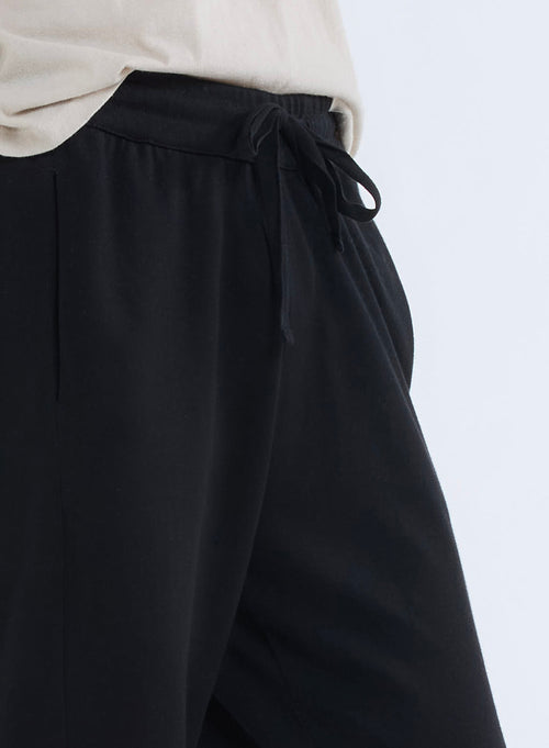 Pantalon Noir en Coton Organique - MAJESTIC FILATURES