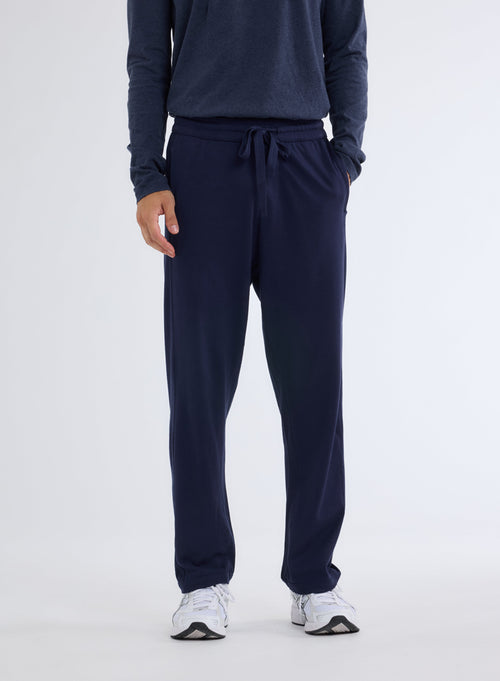 Pantalon Bleu en Coton Organique - MAJESTIC FILATURES