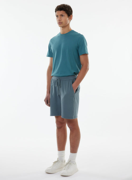 Shorts Bleu en Coton Organique - MAJESTIC FILATURES