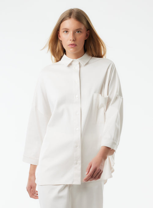 Chemise Blanche Manches 3/4 - MAJESTIC FILATURES