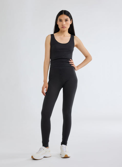 Pantalon Noir en Coton organique / Modal - MAJESTIC FILATURES