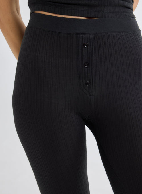 Pantalon Noir en Coton organique / Modal - MAJESTIC FILATURES